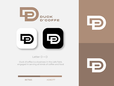 Duck D'coffe Logo branding graphic design logo