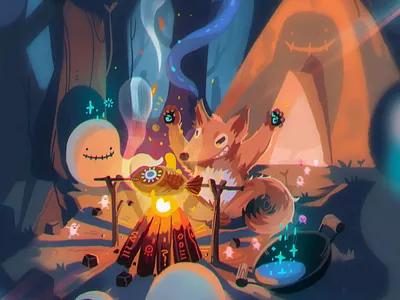 Magic ritual illustration