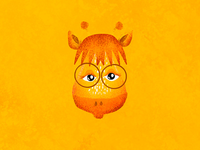 Jeffee, The Giraffe animal bulb dribbble first shot humble design illustration inspiration interation logo mascot real life