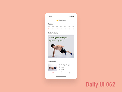 Daily UI Challenge 062 Workout of the Day 062 daily ui dailyuichallenge workout of the day