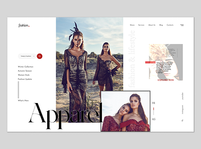 Fashion Web UI 2021 agency branding branding design clean design dribbble landing page minimal modern popular shot product studio trendy ui uidesign website