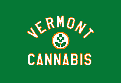 Vermont Cannabis Graphic apparel branding collegiate design lettering logo school typography vector