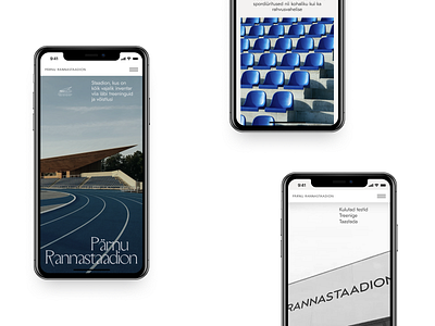 Pärnu Rannastaadion. Mobile concept design ui ux web webdesign website