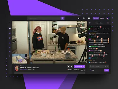 Twitch desktop app | Stream screen app design desktop figma streaming twitch ui ui design ux ux design web web design