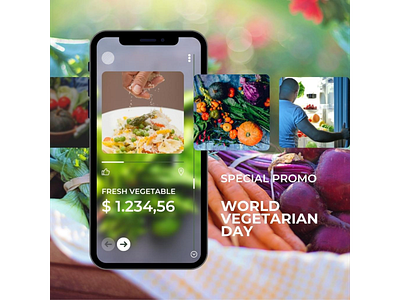 World Vegetarian Day Instagram story 3d design graphic design instagram vegetrian