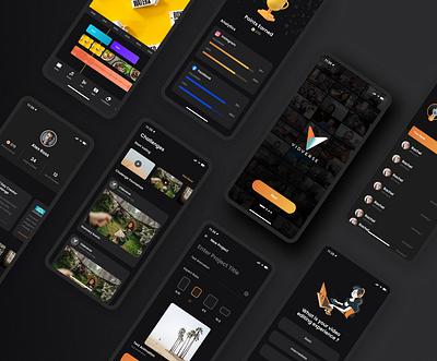 Vidverse Video Editing App app design branding design mobile mobile app mobile design ui uiux video editing app video editor