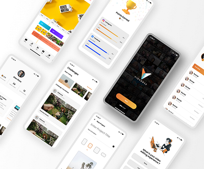 Vidverse Video Editing App | Light Mode branding design illustration mobile app mobile ui movile design ui video editor video editor app video editor app design