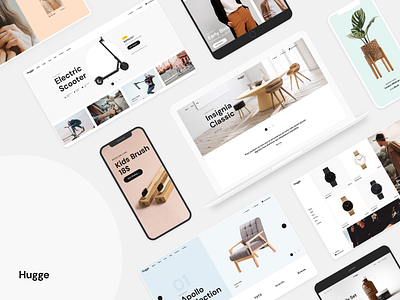 Hugge - Elementor WooCommerce Theme design illustration responsive template theme wordpress