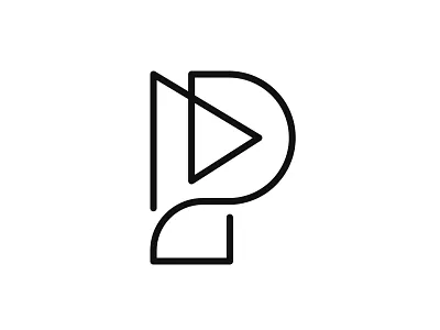 Letter P + Play brand identity branding lettermark logo logo design logo designer logo inspiration logomark logos mark marks minimal logo minimal logo design minimal logos minimalist logo simple logo simple logo design simple logos symbol symbols
