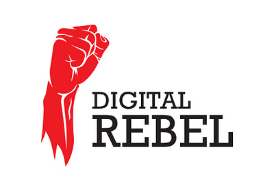 Digital rebel fist hand rebel vector