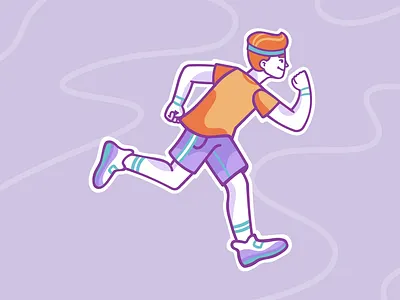 Runner design guy illustration illustrations illustrator merkulove procreate running sport vector
