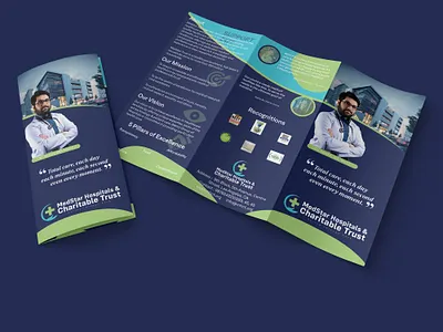 Brochure Design for Hospital app branding brochure design graphic design illustration layout logo marketing pamphlet phot photoshop typography ui ux vector