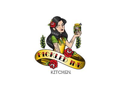 Pickled Ink Kitchen branding design illustration logo pickled ink kitchen