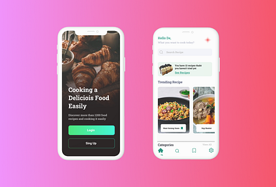 Recipe App app cooking delicious design dribble drink eat food hungry indonesia inspiration makanan noob pro project recipe simple stocks think