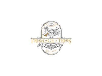 Fromage à Trois branding design fromage illustration logo vector