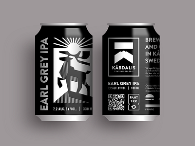 Beer animal beer beer can beer label beerbrand branding caribou craftbeer deer design geometric illustration logo logotype mascot minimalism monochrome package sun sweden