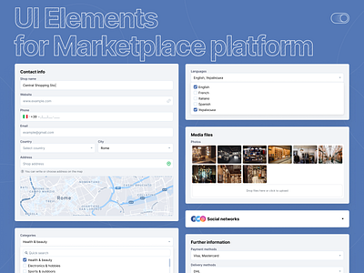 UI Elements | Marketplace platform app buttons colors components controls cta form input inspiration interface marketplace mobile product card project radio button typography ui kit ui ux user interface web