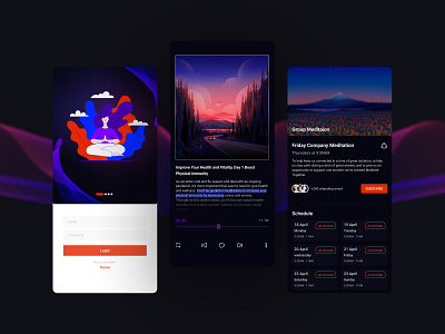 Meditation app concept figma meditation mobile ui ux