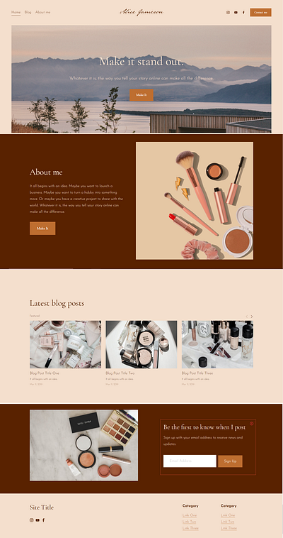 Squarespace blog template design squarespace ui uidesign uiux web design