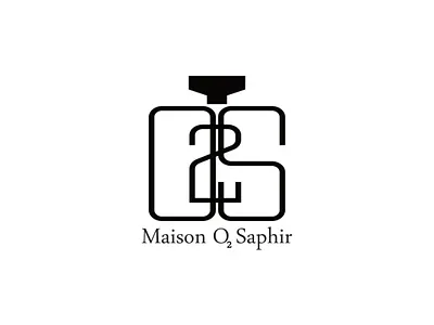 Brand Logo for the society MAISON O2 SAPHIR branding design icon illustration logo typography