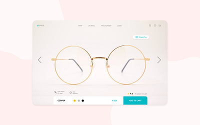 Specs Landing Page design dribbble figma figma design figmadesign illustration landing page lenskart specs typography ui ux web website