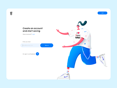 getUNIQ.com Registration page animation branding character graphic illustration register registration ui ux welcome