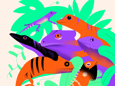 Lizards 🦎 animal animals colors design draw flat design flat illustration hellodribble illustration lizard repitile ui uidesign uiillustration