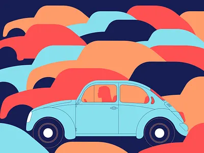 Traffic Jam abstract cars character city drive driver illustration many traffic jam transport transportation vector