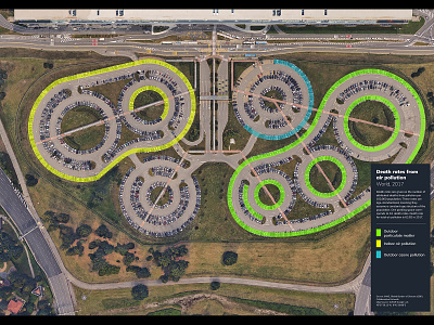 Stats and the city_Parking Lot 5 air condition air pollution city data city problem data design death rates google view health health design healthcare infographic information design parking lot statistic stats and the city