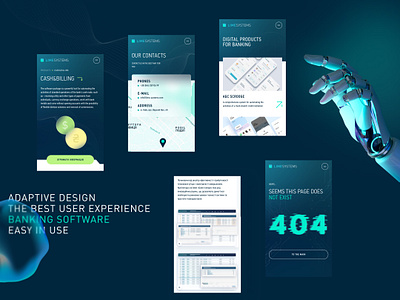 Lime Systems Website design on mobile adaptive web design ai artificial intelligence banking banking software dark background design digital future gradient hi tech mobile web design robot software technology ui ui trends 2021 ux web design website design