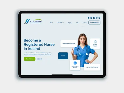 Nurse Recruiting Agency Website Design design ui webdesign