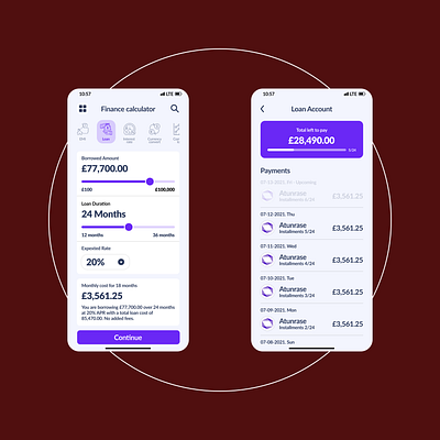 Finance Calculator app branding calculator day004 finance loan ui
