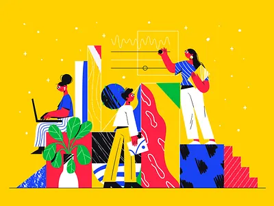 Starting a business project analysing bulid business characterdesign illustration project starting