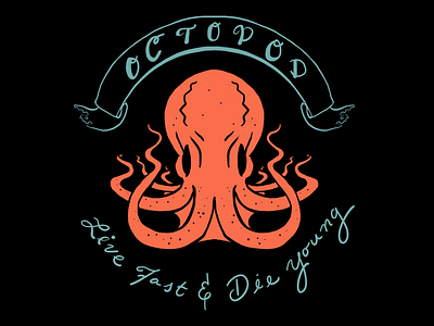 Octopod T-Shirt digital flat hand illustration life live ocean octopod octopus procreate t shirt