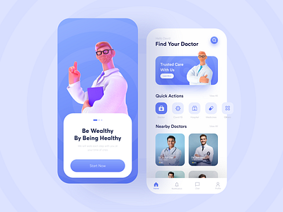 Medical App Design app design doctor doctor app doctor appointment health app health care app medical app mobile app patient app ui design user interface