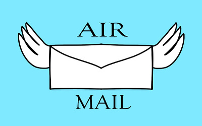 Air Mail Logo adobe photoshop art artist artwork graphic design illustration logo mail post office typography vector