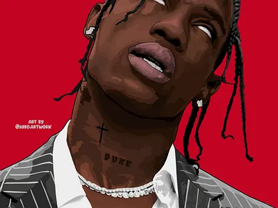 travis scott vector art by hiboart adobe art artwork design digital digitaldrawing graphic design illustration travis travisscott vector vectorart vexel vexelart
