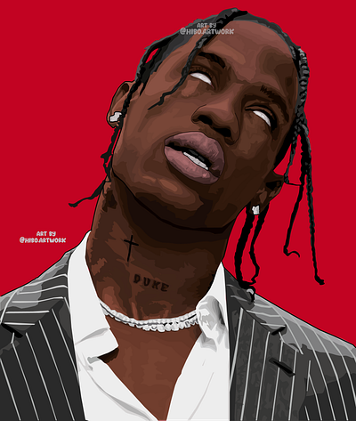 travis scott vector art by hiboart adobe art artwork design digital digitaldrawing graphic design illustration travis travisscott vector vectorart vexel vexelart