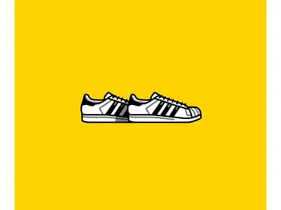 Some Adidas Superstars adidas design digital flat graphic design iconography illustration ink logo outlines superstars vector