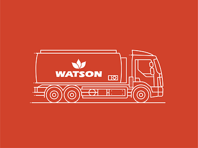 Truck Illustration for Watson Fuels design illustration vector