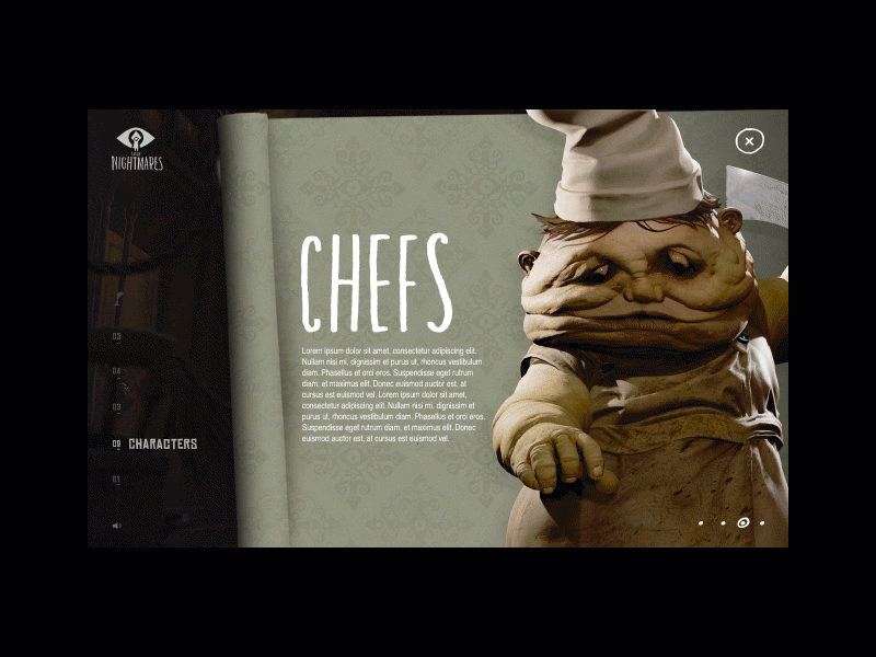 Little Nightmares Immersive website animation videogame web webdesign