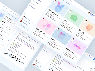 GlobalNote - Desktop App app blue blur categories design desktop ill illustration interface logo notes tags ui ui ux ux uxux vector workspace