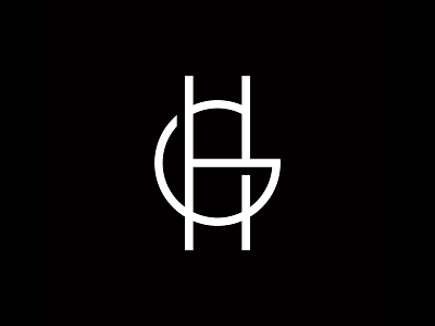 GH Monogram black g gh h modern monogram