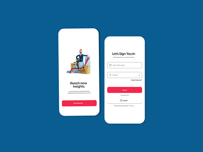 Finance App mobile log in app branding graphic design ui ux
