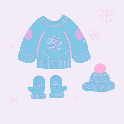 WINTER CLOTHE design illustration minimal vector