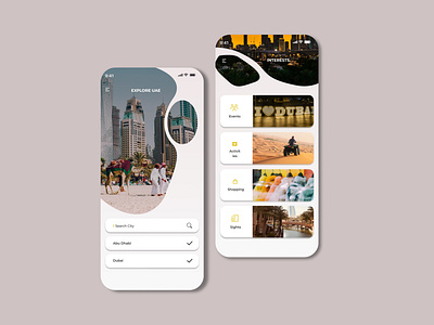 Travel Agent Mobile UI Design design graphic design ui