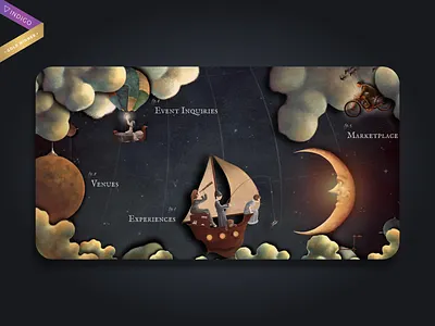 The Neverlands - An Immersive Experience animation card color design food history illustration restaurant ui ux webdesign webdevelopment website