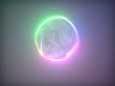 AI - Listening State. 3d after effects animation ball branding c4d cinema 4d design glass graphic design illustration logo morphing motion graphics ui ux voice