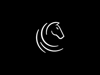 Unused Logo equestrian horse logo process