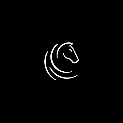 Unused Logo equestrian horse logo process